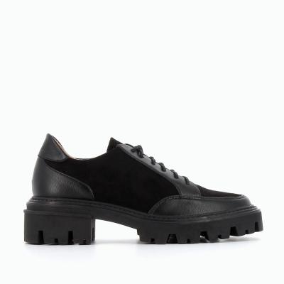Derbies noires bi matiere a semelle oversize 2 